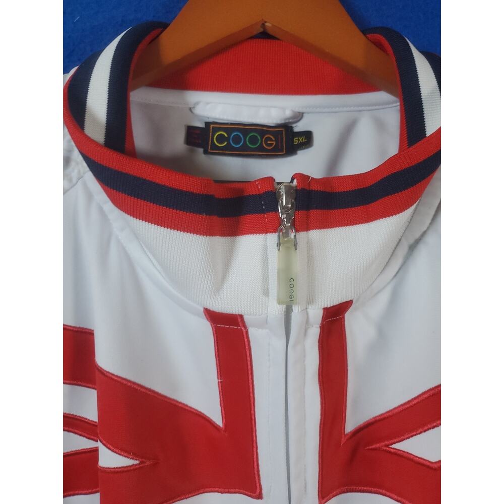 Vintage COOGI Track Jacket Mens Size 5XL White Union Jack British Flag Y2K - Picture 13 of 16